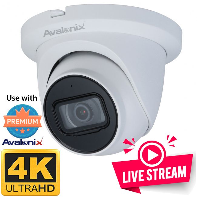 8MP 4K Security Camera Dome with Mic