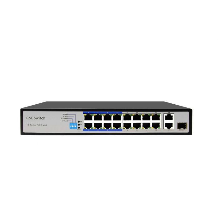 16 3 Smart POE Network Switch 16 RJ45 Ports (10/100Mbps) 2 Uplink